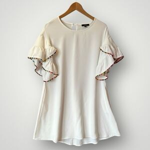 🎉5 for $45🎉 Very J Dress White Women Size S Ruffle Sleeve